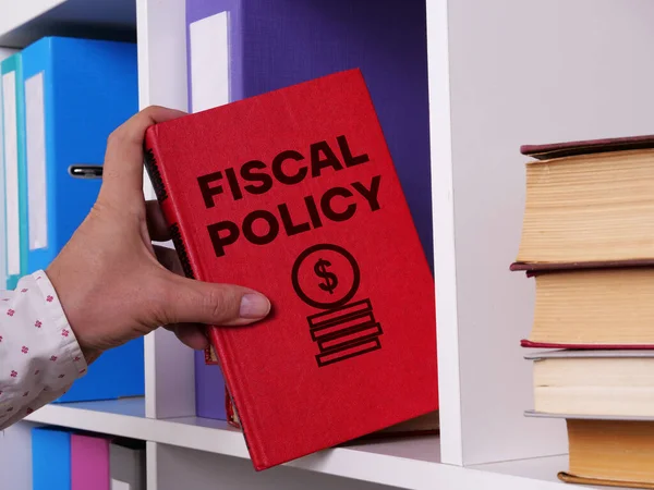 Política Fiscal Escrita Libro Datos Financieros Visibles Segundo Plano —  Fotos de Stock