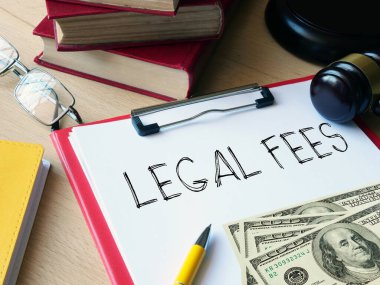 Legal fees are shown using a text clipart