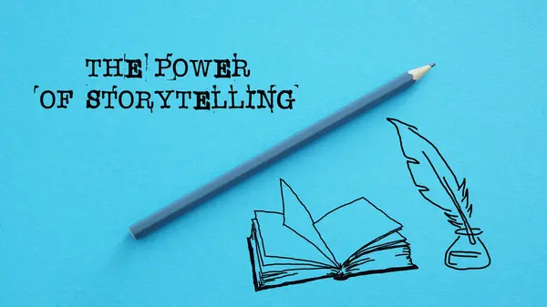 Die Kraft Des Storytelling Wird Anhand Eines Textes Gezeigt — Stockfoto