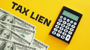 Tax lien is shown using a text clipart