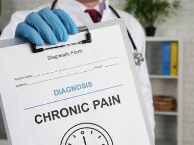 Kronik ağrı bir metin kullanılarak gösterilir