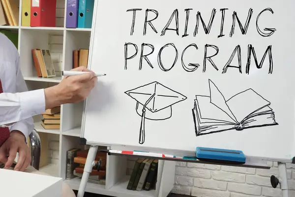 Training program is shown using a text