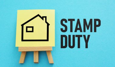 Stamp Duty Land Tax SDLT is shown using a text clipart