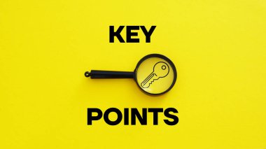 Anahtar noktaları, anahtarın bir metin ve resmi kullanılarak gösterilir