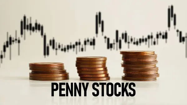 Penny stocks are shown using a text