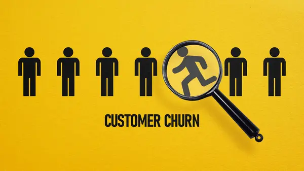 Customer Churn Shown Using Text — Stock Photo, Image