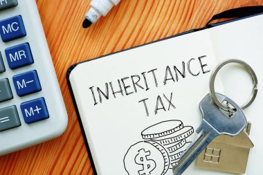 Inheritance Tax is shown using a text clipart