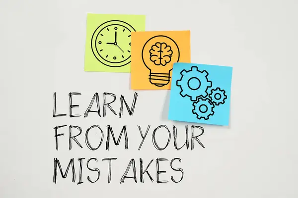 Learn from your mistakes is shown using a text