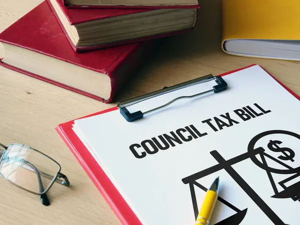 Rådets Skatteförslag Visas Med Hjälp Text Royaltyfria Stockbilder