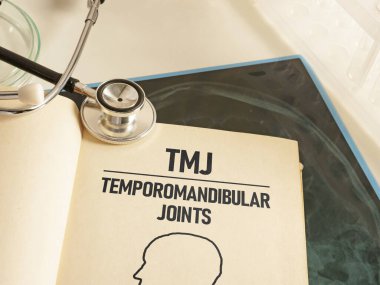 Temporomandibular Eklemler TMJ bir metin kullanılarak gösterilir