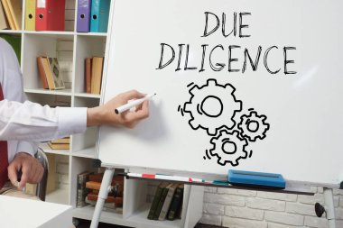Enhanced due diligence is shown using a text clipart