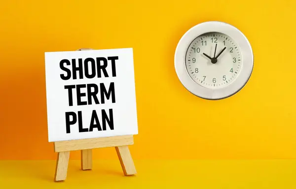 stock image Short term plan concept is shown using a text