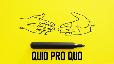 Quid Pro Quo bir metin kullanılarak gösterilir