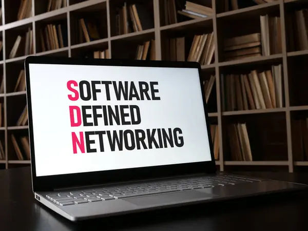 stock image SDN Software Defined Networking is shown using a text