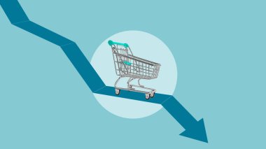 Maliyet azaltma konsepti. Fiyatı düştü. Maliyet Yönetimi, Ekonomik durgunluk, düşük bütçe, etkili iş. Metin için boş boşluk