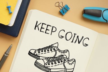 Devam et bir metin kullanılarak gösterilir