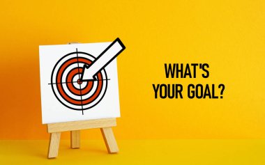 Whats your goal question is shown using a text clipart