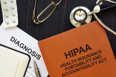 HIPAA Health Insurance Portability and accountability act is shown using a text clipart