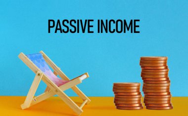 Passive income financial concept and financial investment business stock growth clipart