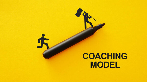 Modelo Coaching Muestra Usando Texto — Foto de Stock