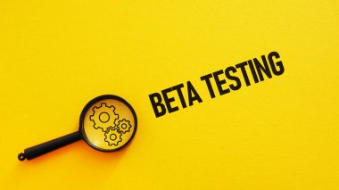 Beta Testi bir metin kullanılarak gösterilir