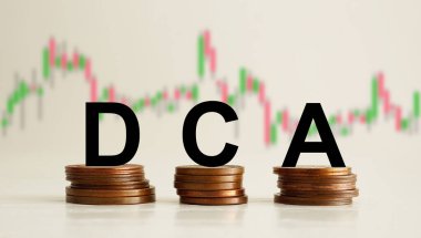 DCA Dolar ortalama maliyet iş konsepti olarak gösterilir
