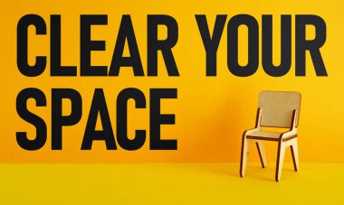 Boşluğunuzu Temizleyin Bir metin kullanılarak gösterilir