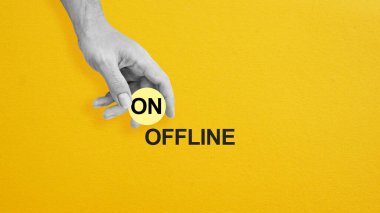 Çevrimiçi ve çevrimdışı arasında bir seçim yap. Çevrimiçi anahtar kavramına çevrimdışı