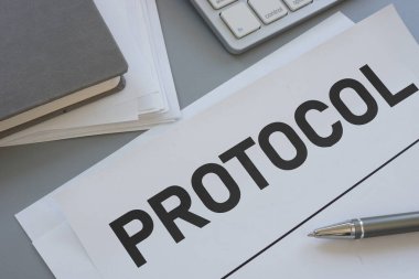 Politikalar ve prosedürler için protokol belgesi metin kullanılarak gösterilir