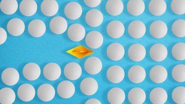 Zorluklara karşı direnç, başarılı olmak için değişen engellerin üstesinden gelmektir. Sarı kağıttan tekne engelleri aşarak hedefe ulaşmaya çalışıyor.