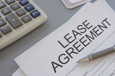 Kira sözleşmesi iş ve finans kavramı olarak bir metin kullanılarak gösterilir