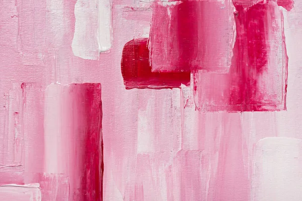 추상적 아크릴 배경을 분홍색 손놀림으로 색칠하라 — 스톡 사진