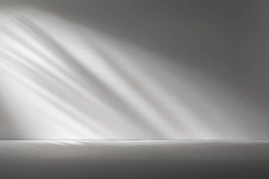 Gri arkaplan ve palmiye yaprakları. Tropik ve Yaz konsept geçmişi.