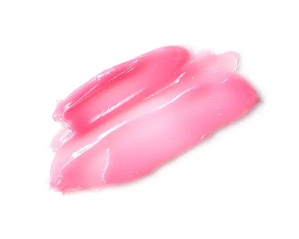 Rózsaszín Kozmetikai Kenet Vagy Minta Szájfény Körömlakk Vagy Más Termékek Stock Fotó