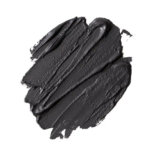 Smear Cosmetic Black Clay Isolated White Background Clay Stroke Acne 免版税图库照片