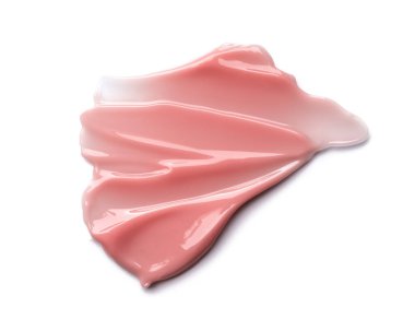 Pürüzsüz, parlak pembe tırnak jeli dokusu beyaz arka planda yayılmış. Pastel pembe renk ve parlak yüzey yumuşak, zarif bir görünüm yaratır. Güzellik, cilt bakımı veya kozmetik tasarım için idealdir.. 