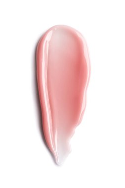 Pürüzsüz, parlak pembe tırnak jeli dokusu beyaz arka planda yayılmış. Pastel pembe renk ve parlak yüzey yumuşak, zarif bir görünüm yaratır. Güzellik, cilt bakımı veya kozmetik tasarım için idealdir.. 