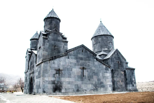 Χριστιανική Εκκλησία Παλιά Εκκλησία Είναι Χτισμένη Από Βασάλτη Αρμενική Εκκλησία — Φωτογραφία Αρχείου