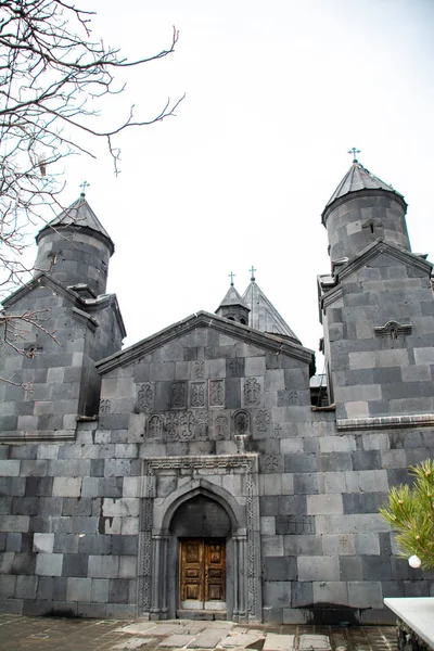 Christelijke Kerk Oude Kerk Gebouwd Van Basalt Armeense Kerk Tegher — Stockfoto