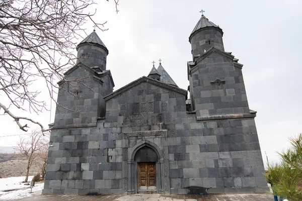 Hıristiyan Kilisesi Eski Kilise Basalt Tan Inşa Edilmiştir Ermeni Kilisesi — Stok fotoğraf