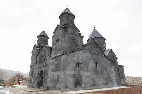 Χριστιανική Εκκλησία Παλιά Εκκλησία Είναι Χτισμένη Από Βασάλτη Αρμενική Εκκλησία — Φωτογραφία Αρχείου