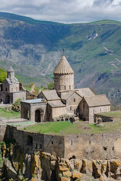 stock image Beautiful church in nature. Tatev Monastery, Armenian Apostolic Church in Syunik region