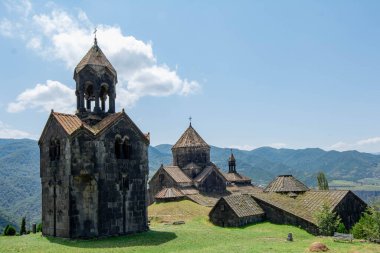 Hıristiyan kilisesi. Haghpat manastırı kompleksi. Ermenistan 'daki Apostolik Kilisesi. Kilise mimarisi, kemerler ve kubbe