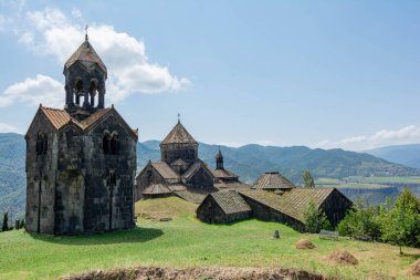 Hıristiyan kilisesi. Haghpat manastırı kompleksi. Ermenistan 'daki Apostolik Kilisesi. Kilise mimarisi, kemerler ve kubbe