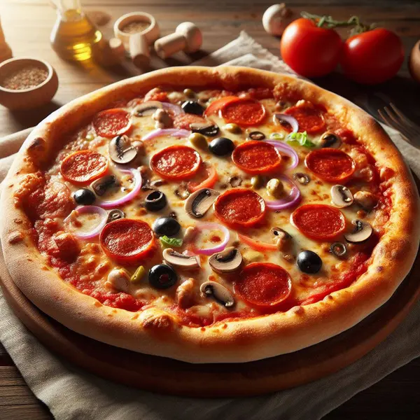taze sebze pizza