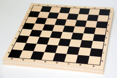 Beyaz üzerine satranç tahtası. Satranç tahtası