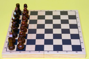 Satranç taşlı satranç tahtası