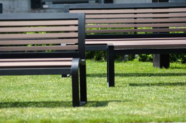 Parktaki bankta. Rahatla ve rahatla..