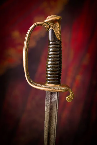 Espada Sable Del Oficial Infantería Francés Que Data Alrededor 1875 —  Fotos de Stock