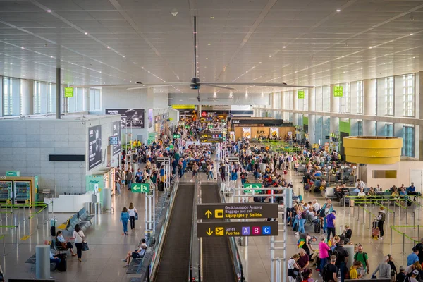 stock image Malaga, Spain, April 2023: High angle view on the departure gates at Malaga Airport